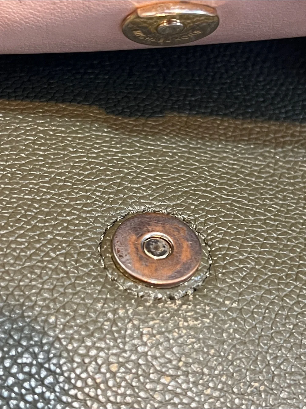Michael Kors Hayes Medium Leather Backpack in Olive Green